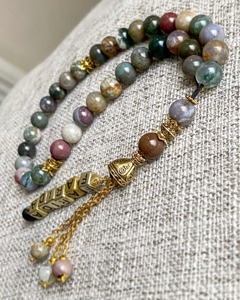 Cuentas de resina Tasbih de alta calidad, estilo simple, ajustables, accesorios de boda para mujer, hechos a mano. - Product Image 2
