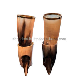 Jarra Vikinga de Cuerno de Búfalo Real, Hecha a Mano, Pulida, Impermeable, para Beber Hidromiel y Exhibir Coleccionables - Product Image 5