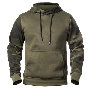 Sudadera con Capucha de Camuflaje para Hombre, Corte Ajustado, Informal, con Bolsillo, Estampado por Sublimación, Poliéster, Felpa Francesa, Ropa de Otoño - Product Image 4
