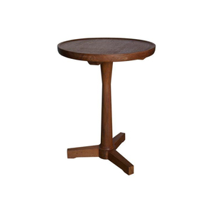 Modern Round Wood Coffee <b>Table</b> With Tapered Base Handmade Living Room Furniture <b>Vintage</b> End And <b>Side</b> <b>Table</b> - Product Image 5