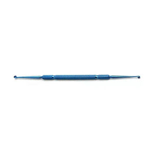 Cureta de Chalazion de Doble Extremo con Recubrimiento Azul, Diámetro 1.0-2.0mm, Instrumento Microquirúrgico de Acero Metálico, Herramienta de Precisión - Product Image 6