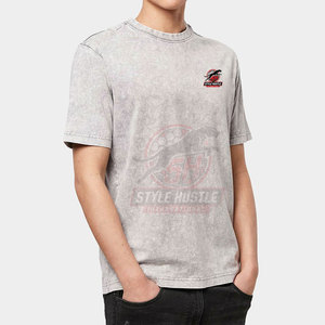 Diseña tu Propio Logotipo, Camisetas para Hombre con Lavado Ácido, 100% Algodón, Corte Holgado, Ropa Casual, Último Diseño en Camisetas con Lavado Ácido para Hombre - Product Image 6