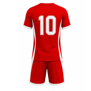 Ensemble d'uniformes de football pour hommes professionnels, séchage rapide, sublimation rouge et blanc, vêtements de sport d'entraînement - Product Image 2