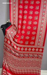 Collection Premium de Saris en Soie Douce avec Broderie Gajji, Travail Miroir et Imprimé Ajrakh – Collection de Mode Féminine du Fabricant - Product Image 3