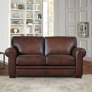 Brookfield pelle divanetto elegante divano da salotto - Product Image 1