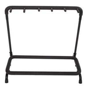 Supporto per Chitarre a 5 Scomparti Nero per Conservazione Sicura degli Strumenti - Product Image 1