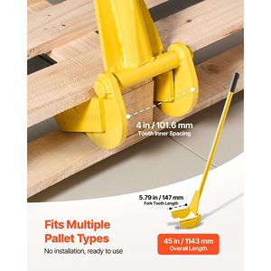 Attrezzo per Rimozione Pannelli da Terrazza in Acciaio al Carbonio da 41 Pollici, Capacità 2000 Libbre Attrezzo Demolitore di Pallet con Elevata Capacità di Carico, Leva per Demolizione - Product Image 4