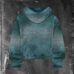 Custom Manufacturer Heavy Weight Fleece Eco-Friendly Winter Vintage Sun Fade <b>Spray</b> Dirty All Rhinestone Distressed Hoodies Men - Product Image 1