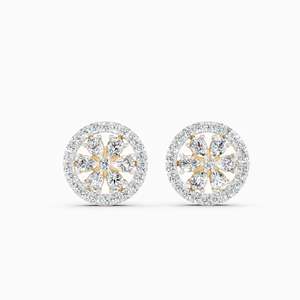 Pendientes de Diamante Cultivado en Laboratorio, Corte Brillante, Oro Sólido de 14K, Modernos para Mujer, Certificados por IGI, 3.196g, Color Blanco D, Perforación Láser - Product Image 4