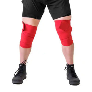Genouillère Élastique Rouge Unie de Compression pour Hommes et Femmes – Idéale pour le Sport et le Fitness - Product Image 2