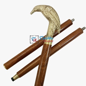 Tanishka Export – Poignée en laiton poli de haute qualité, motif oiseaux, en bois brun, faite à la main, style antique, pliable, pour la Fête des Mères - Product Image 4