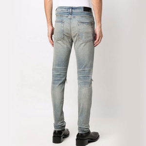 Nouveau design – Jean en denim tricoté uni à taille mi-haute pour homme, respirant, séchage rapide, style décontracté streetwear, meilleur prix, 100 % coton - Product Image 4