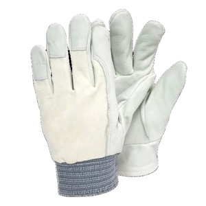 Guantes de conducción de cuero de vaca de primera calidad, suaves y cómodos con protección duradera para ensamblaje de camiones para seguridad en el trabajo industrial - Product Image 1