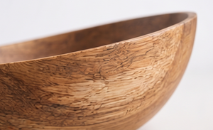 Natural Finish <b>Mango</b> <b>Wood</b> Serving <b>Bowl</b> Organic Asymmetric Oval Salad <b>Bowl</b> with Slanted Diagonal Rim Design - Product Image 4