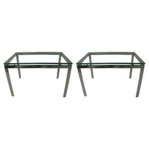 Ensemble de 2 plateaux de table en métal Art Déco, rectangulaires, avec poignées gravées, pour bar, comptoir, plateaux décoratifs - Product Image 5