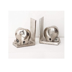 Gran Venta de sujetalibros de Metal espejo pulido estudio escritorio organizador estante regalo libro amante libro final hogar Oficina decoración artesanía de Metal - Product Image 4