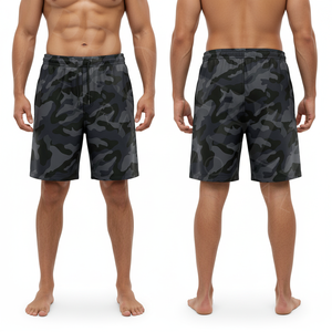 Shorts de sport camouflage personnalisés en sublimation pour la vente en gros, avec logo personnalisé, respirants, pour la course et le fitness, à taille élastique - Product Image 3