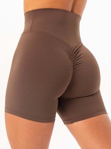 Shorts Deportivos para Mujer, Cintura Alta, Transpirables, Absorben el Sudor, Ideales para Fitness y Entrenamiento, Diseño Personalizado con Estampado de Chocolate, Superventas - Product Image 2