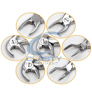 Ensemble de forceps dentaires, instrument chirurgical de classe I, poignée moletée argentée, outils d'extraction dentaire manuels, 10 pièces, étui rouge - Product Image 4