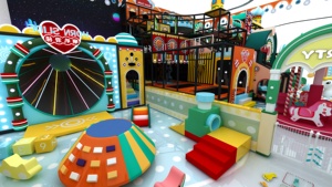 Premium Indoor Plastic <b>Play</b> Center with Ball Pool, Slide, Climbing Wall and Basketball Hoop for Kids Home Playground - Product Image 5