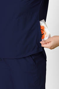 Conjuntos de Uniformes de Enfermera de Manga Corta con Logotipo Personalizado, Pantalones Deportivos, Conjuntos de Uniformes de Enfermería Elásticos de Spandex para Verano - Product Image 3