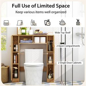 Mobile Bagno Moderno in Legno, Armadietto Indipendente per WC, Soluzione di Stoccaggio Ecologica per Casa, Camera da Letto, Magazzino, Palestra, Scuola, Ufficio - Product Image 5
