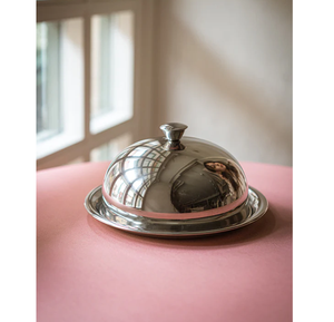 Cloche à gâteau en acier inoxydable poli miroir, design élégant avec bouton, article de vaisselle domestique, couvercle de plat - Product Image 6