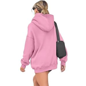 Sudadera con capucha de punto con estampado antibolitas personalizado al por mayor para mujer sudaderas transpirables de invierno con logotipo en la parte delantera - Product Image 2