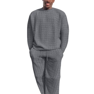 Conjunto Deportivo Unisex VICS SPORTS, Gris, Tejido de Punto, Pantalones Largos con Capucha, Corte Holgado, Casual, Transpirable, 100% Algodón, para Primavera, con Bolsillos Laterales - Product Image 1