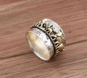 Bague en argent sterling 925 sertie de pierres, motif éléphant, pour femme, bijoux porte-bonheur, animal, sans ternissement, empilable, cadeau de fête, vente en gros - Product Image 2