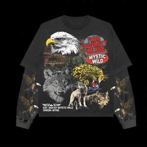 เสื้อยืดพรีเมียม 240 GSM ผ้าฝ้ายสองชั้น พิมพ์ลายกราฟิกสีดำ สกรีนลายตามสั่ง สตรีทแวร์ เสื้อยืดสองชั้นเท่ๆ สำหรับผู้ชาย - Product Image 6