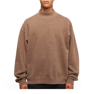 Sweat-shirt surdimensionné pour homme en coton épais, coupe ample, manches longues, style décontracté streetwear, doux et confortable, impression personnalisée, OEM ODM en gros - Product Image 4