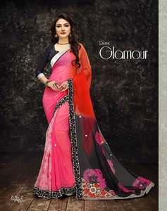 Sari elegante y moderno con blusa para mujer que le da un aspecto elegante en la oficina, bodas, fiestas, festivales, la vida diaria y en todas las ocasiones. - Product Image 4