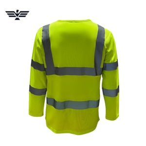 Camisa de Seguridad de Manga Larga de Alta Visibilidad, Transpirable, de Algodón, Reflectante, para Hombres, Ropa de Trabajo para Construcción - Product Image 2