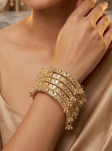 Antique gold Plated elegant <b>bangle</b> for women Handmade Indian Jewellery Wholesales Bulk Product Stone <b>Bangle</b> <b>Bracelet</b> - Product Image 2