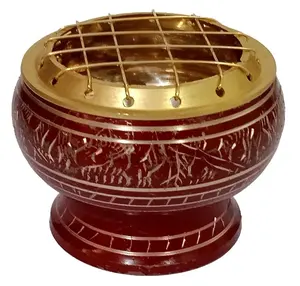 Brûleur d'encens en métal de meilleure qualité brûleur d'encens en gros brûleur d'encens en résine en laiton personnalisé pour les fournisseurs en gros - Product Image 1