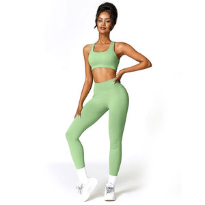 Conjunto de Yoga de Cintura Alta, Ligero, Delgado, de Diseño Personalizado, de Alta Calidad, Transpirable, Nuevo y Moderno, en Oferta - Product Image 2