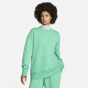 Prix usine – Nouveau pull molletonné respirant personnalisé à col ras du cou en coton, coupe oversize, pour femme - Product Image 1