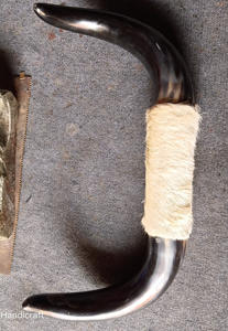 Cornes de peau de boeuf montées Corne de boeuf faite Décoration murale montée en buffle Accessoires de décoration intérieure de luxe Corne de boeuf Décoration murale montée - Product Image 3