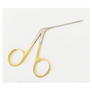 High Quality Micro Alligator <b>Ear</b> Forceps Manual 3.5" Straight Stainless Steel Silver Handle 1.45mm Serrated Jaws Surgical <b>tools</b> - Product Image 1