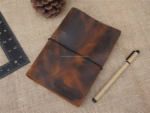 Housse de carnet A5 rechargeable en cuir lisse grainé, résistante aux odeurs, pour affaires LNBC-0096 - Product Image 2