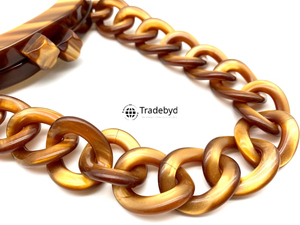 Artistic Resin Chain Necklace Creative Fashion Jewelry for Women Unique Accessories Collection Tradebyd - Product Image 2