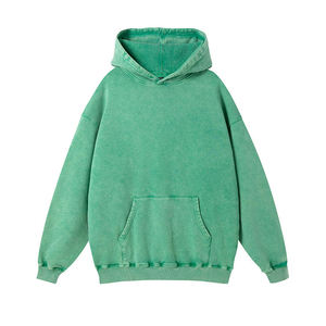 Men's Oversized Hooded Sweatshirt Solid Color Cotton Casual Autumn Wear Pocket Design Regular Fit - Product Image 5