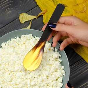 Cuchara de Cuerno Natural Ecológica con Acabado Espejo y Mango Largo para Regalos, Cocinas Orgánicas y Conscientes, Ollas/Sartenes Antiadherentes - Product Image 1