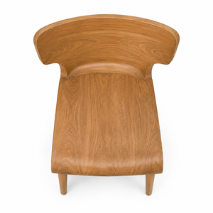 Chaise de salle à manger contemporaine en teck massif avec dossier ergonomique pour le soutien lombaire, écologique, imperméable, pour appartement, maison, bureau - Product Image 4