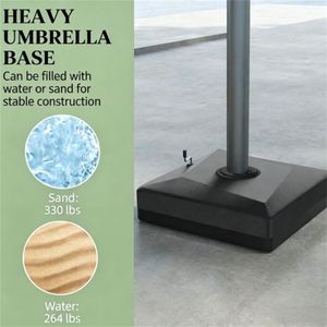Base e Supporto per Ombrellone da Patio, Solo Base per Terrazza, Ideale per il Tuo Spazio Esterno - Product Image 2