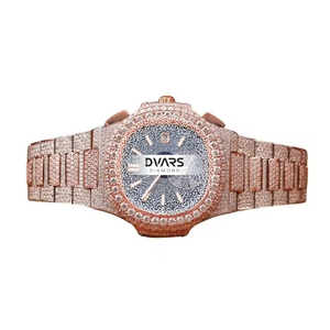 Reloj de Pulsera de Cuarzo Ejecutivo Atemporal, Aleación Premium, Resistente al Agua, Cristal de Zafiro, Diamante Moissanite Color D VVS1, Lujo Corporativo - Product Image 1