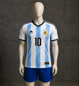 Camiseta de Fútbol a Rayas de Argentina de Micah Corporation, Camiseta de Fútbol de Manga Corta con Cuello en V, Ropa Deportiva Personalizada para Equipos - Product Image 2