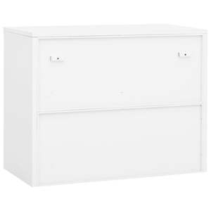 Armoire de bureau moyenne en acier blanc avec verre trempé pour l'organisation des dossiers - Product Image 4