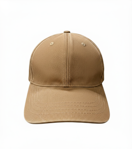 Casquette de baseball unisexe kaki 6 panneaux en sergé de coton couleur unie, ajustement réglable, chapeau décontracté pour adultes avec logo personnalisé, casquette sportive - Product Image 1